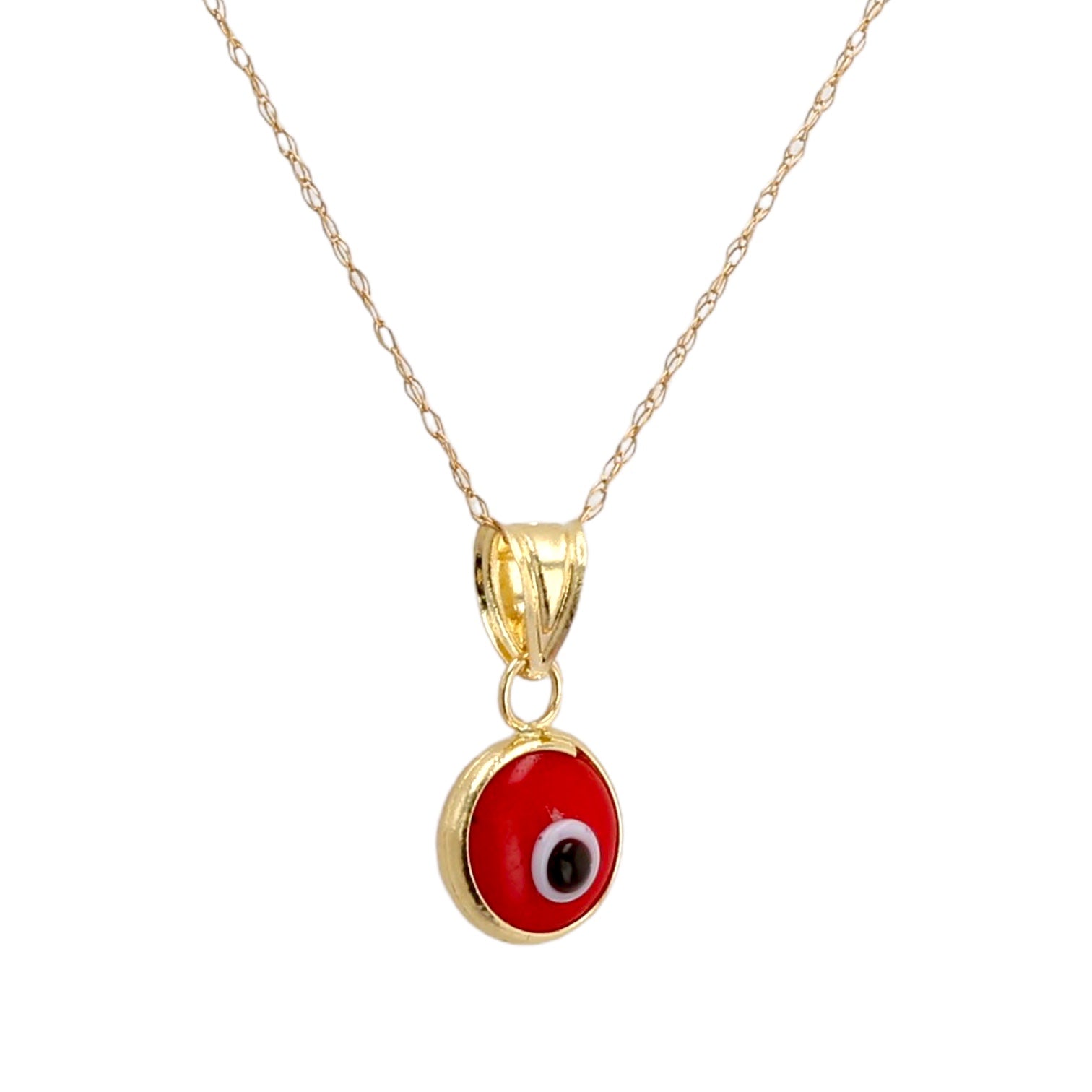 14kt Red Turcan eye necklace